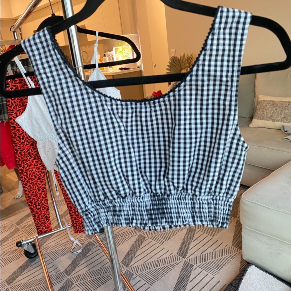 Checkered crop top